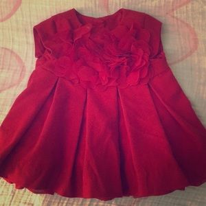 Red Holiday Dress with Black Flats
